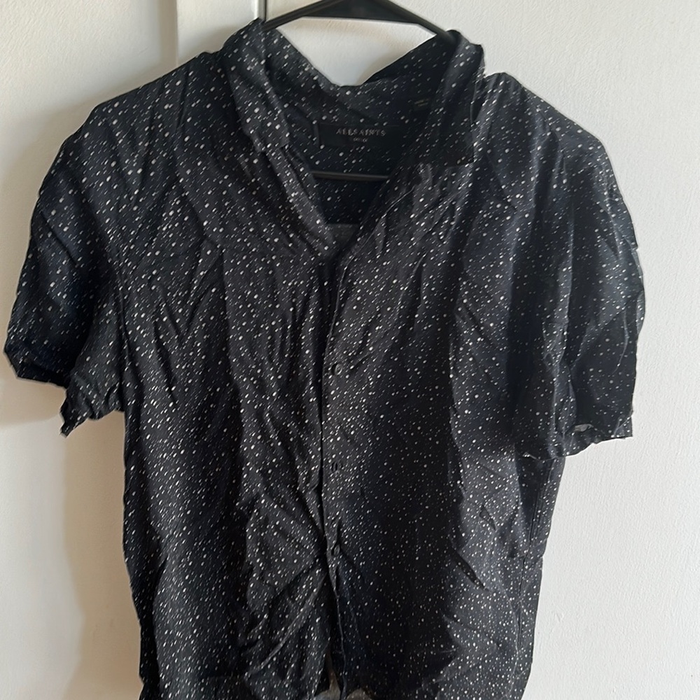 All Saints Short Sleeve Button Down SMALL